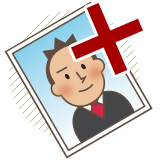 証明写真は本人確認書類としてご利用になれません。